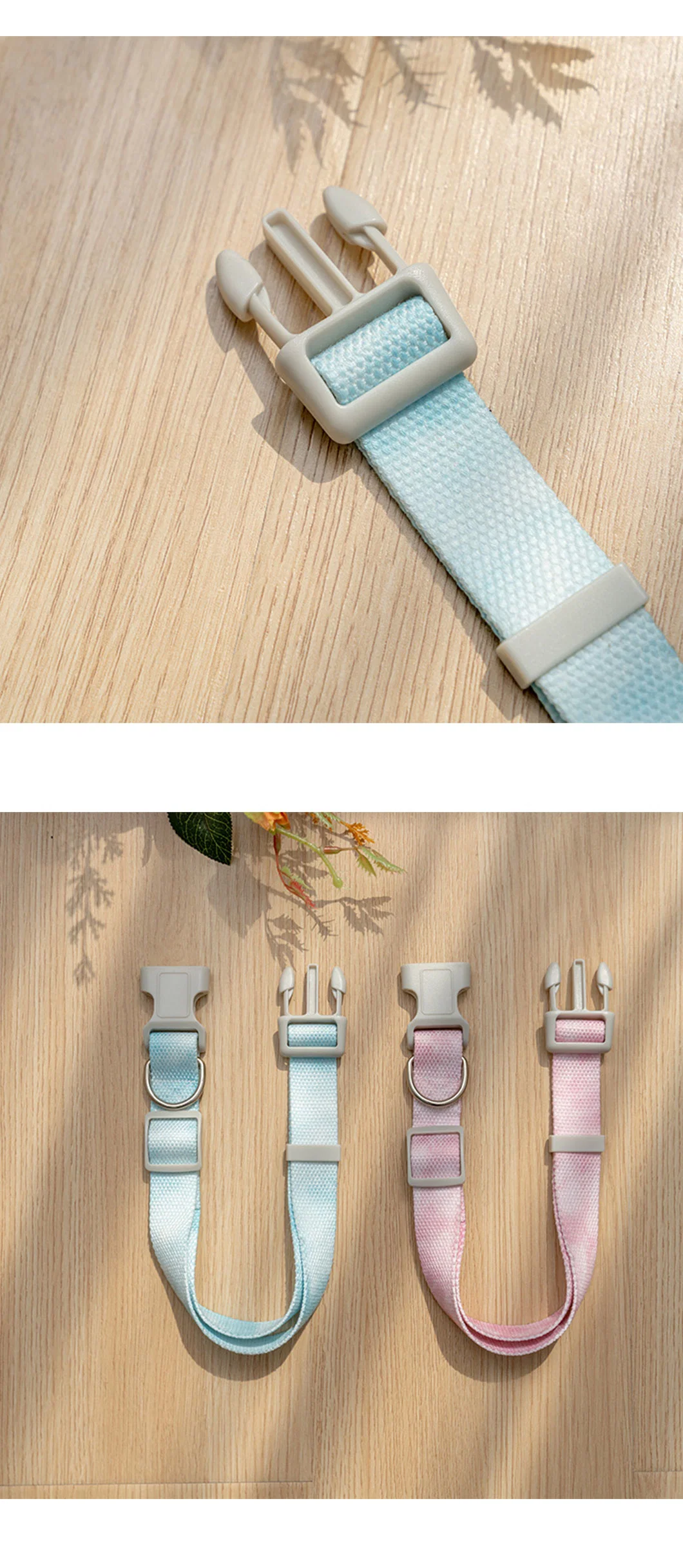 Rena Pet New Fashion Durable High Quality Full Size Gradient Color Adjustable Collar &amp; Leash
